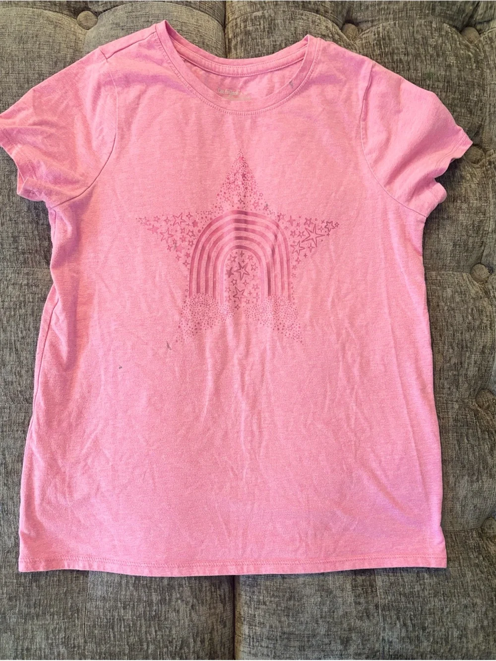 Justice Pink & Black Active Leggings and Pink Tee Set